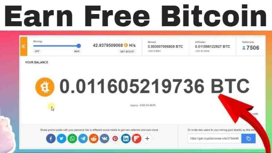 Comment avoir 1 Bitcoin gratuit ?
